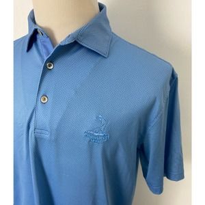 Peter Millar Pinehurst #2 US Open check graphic performance golf polo shirt, M